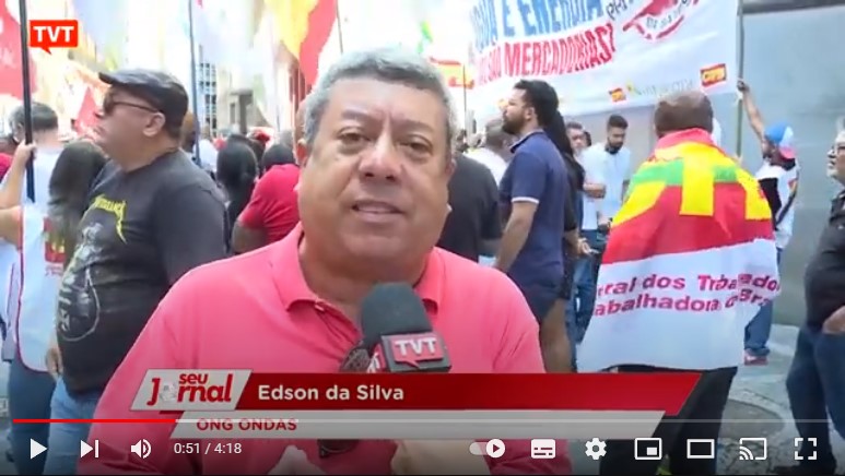 Protesto em SP denuncia riscos da privatização da água e do saneamento